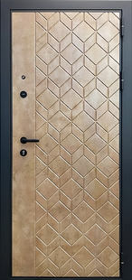 Металлическая квартирная дверь с панелями МДФ с фрезерованным рисунком